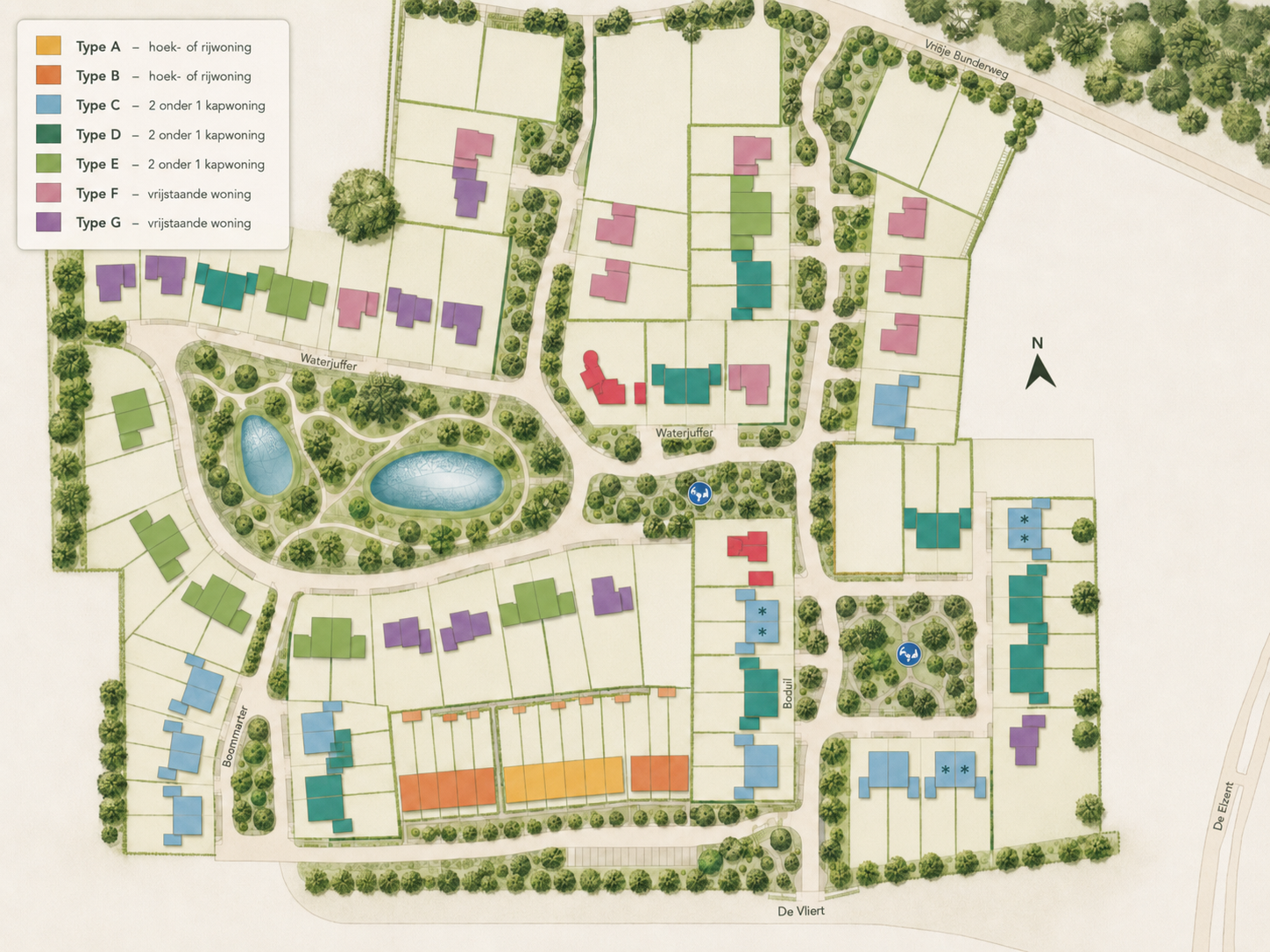 Plattegrond De Boswachterij wijk